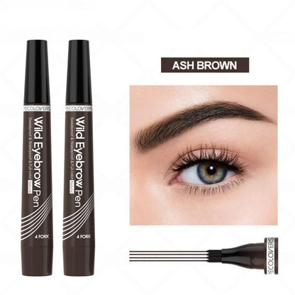 6-Color Waterproof 4-Tip Eyebrow Pen