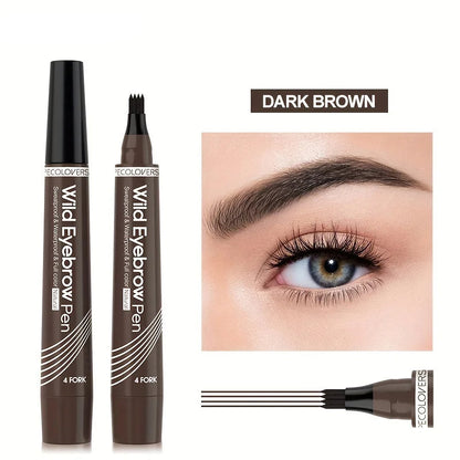 6-Color Waterproof 4-Tip Eyebrow Pen
