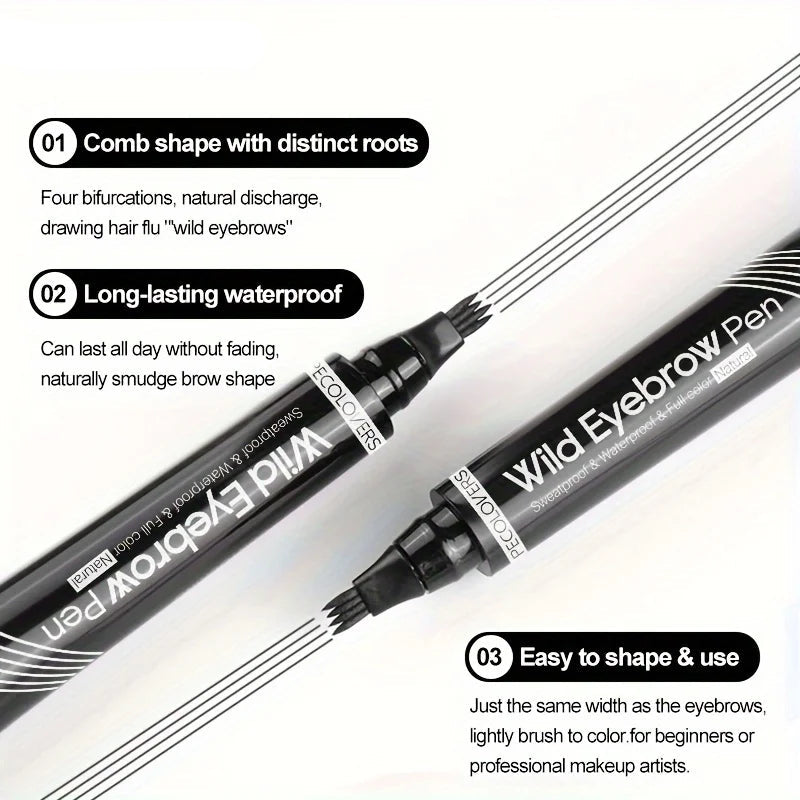 6-Color Waterproof 4-Tip Eyebrow Pen
