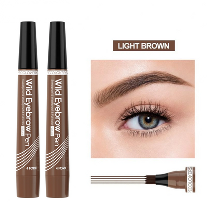 6-Color Waterproof 4-Tip Eyebrow Pen